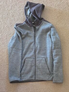 Under Armour Women's Heather Gray Full-Zip Hooded Sweater, XL